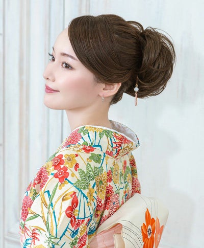 【公式サイト限定】和装クリップ【シンプルワンカール】CP-03 耐熱 カラー TDB:耐熱ダークブラウン