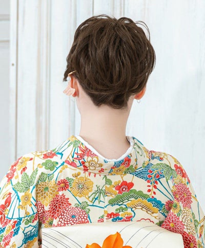 【公式サイト限定】和装クリップ【シンプルワンカール】CP-03 耐熱 カラー TDB:耐熱ダークブラウン