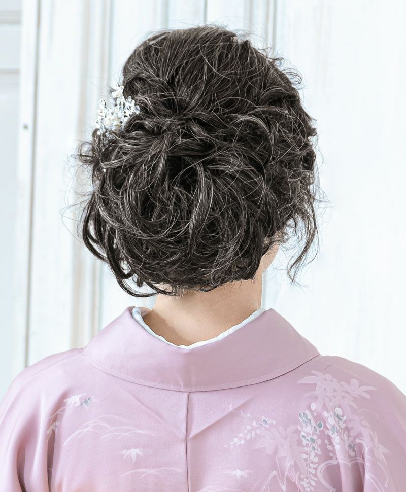 【公式サイト限定】和装クリップ【シンプルワンカール】CP-03 耐熱 カラー TBGH:耐熱ブラックグレイヘア