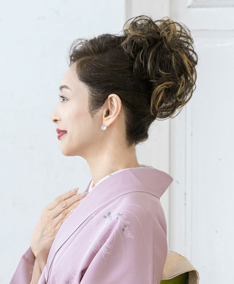 【公式サイト限定】和装クリップ【シンプルワンカール】CP-03 耐熱 カラー TYMB:耐熱イエローメッシュブラック