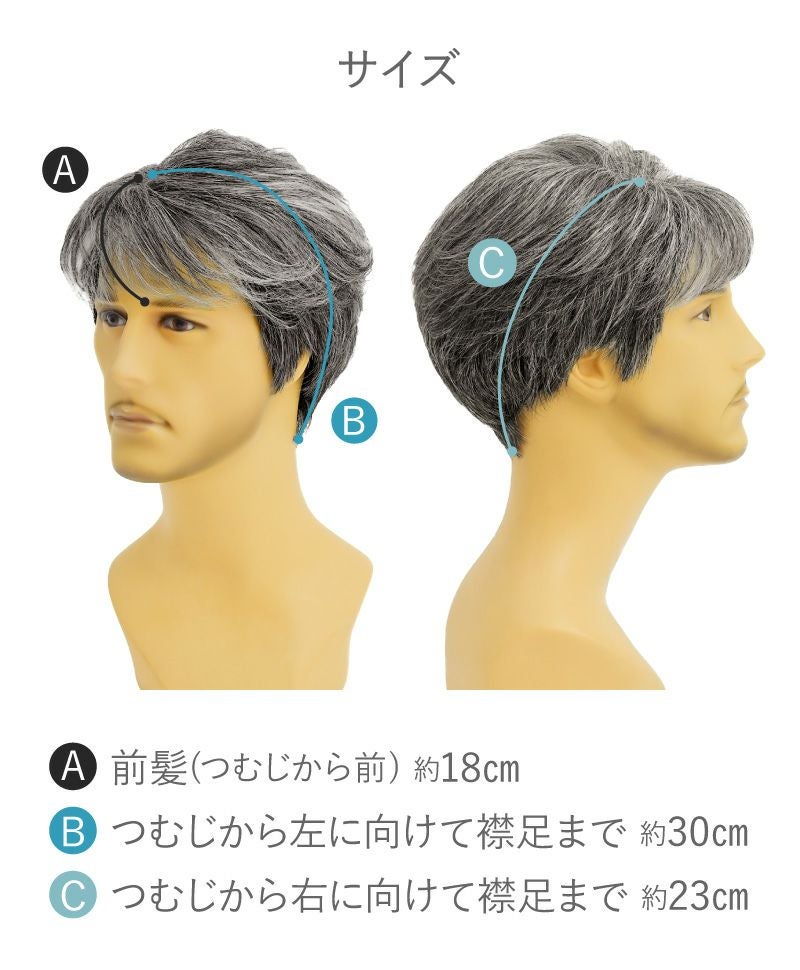  メンズ帽子ウィッグ【リッチショート】BO-100 スペック