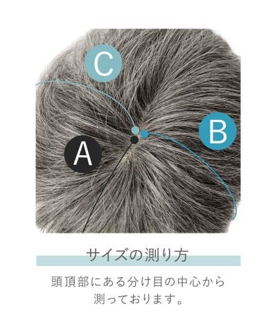  メンズ帽子ウィッグ【リッチショート】BO-100 サイズ計測方法