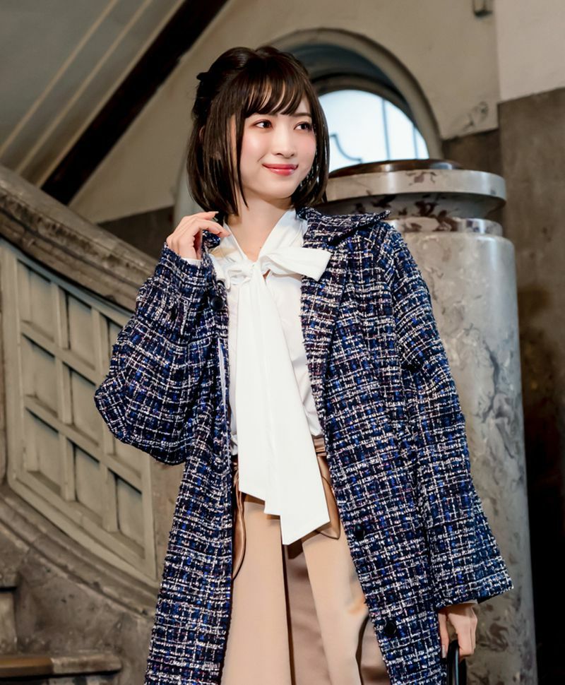 【公式サイト限定】PRISILA Limi手植えオールウィッグ(人毛ミックス)【シェリーボブ】品番/LA-003　カラー/ZNB:人毛ミックスナチュラルブラウン　着用イメージ2