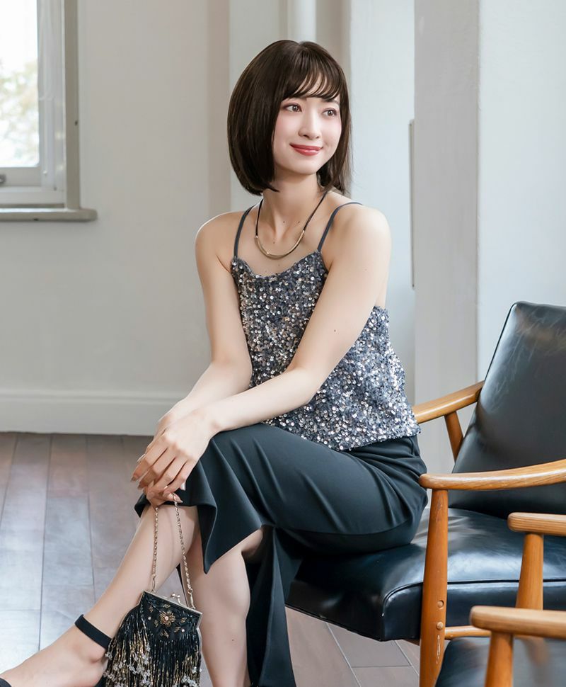 【公式サイト限定】PRISILA Limi手植えオールウィッグ(人毛ミックス)【シェリーボブ】LA-003(S・Mサイズあり) モデル着用イメージ カラーZNC:人毛ミックスナチュラルカラー