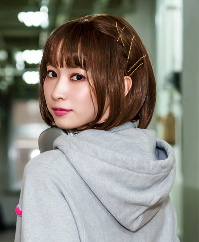 【公式サイト限定】PRISILA Limi手植えオールウィッグ(人毛ミックス)【シェリーボブ】LA-003(S・Mサイズあり) モデル着用イメージ カラーZMB:人毛ミックスマロンブラウン