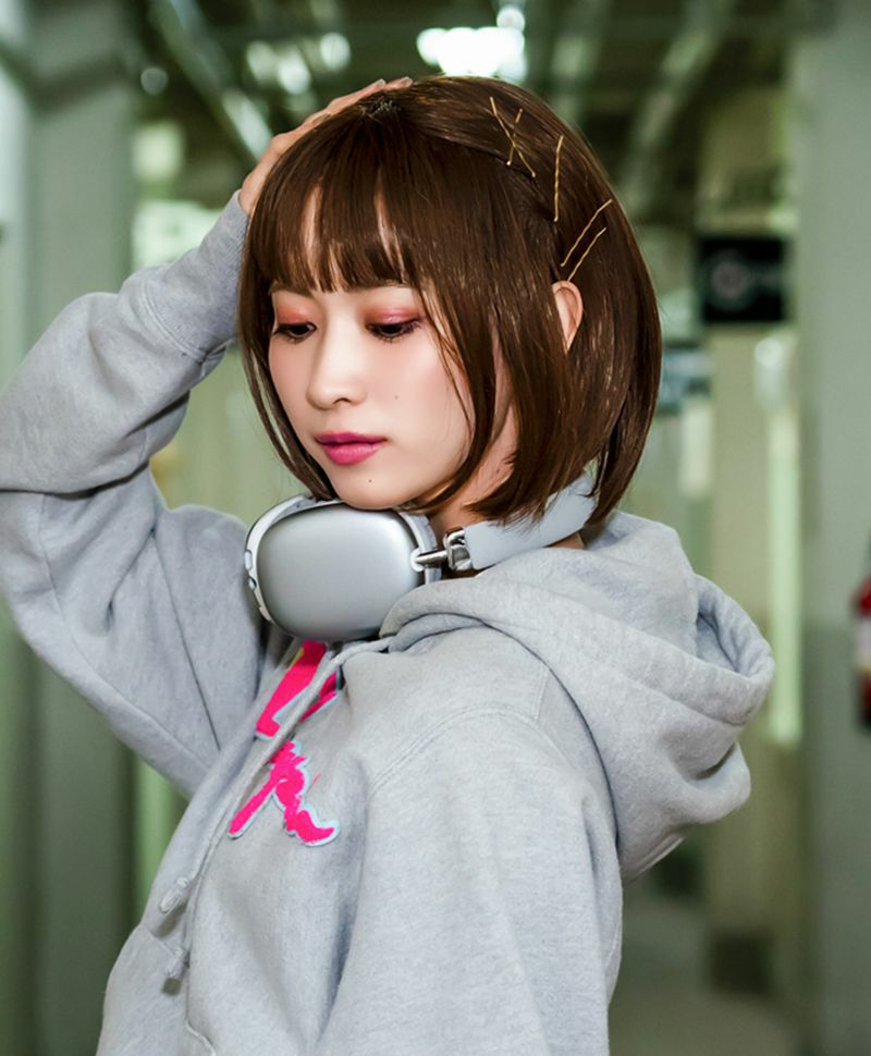 【公式サイト限定】PRISILA Limi手植えオールウィッグ(人毛ミックス)【シェリーボブ】LA-003(S・Mサイズあり) モデル着用イメージ カラーZMB:人毛ミックスマロンブラウン