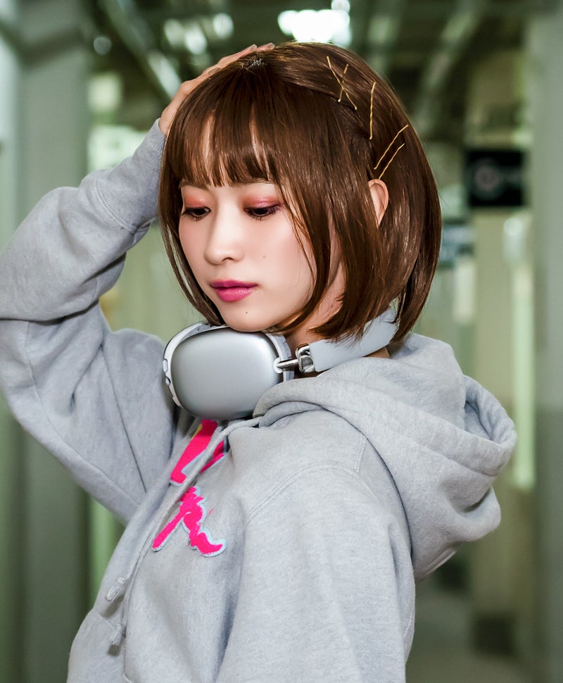 【公式サイト限定】PRISILA Limi手植えオールウィッグ(人毛ミックス)【シェリーボブ】LA-003(S・Mサイズあり) モデル着用イメージ カラーZMB:人毛ミックスマロンブラウン