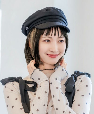 【公式サイト限定】PRISILA Limi手植えオールウィッグ(人毛ミックス)【シェリーボブ】LA-003(S・Mサイズあり) モデル着用イメージ カラーZIGD:人毛ミックスインナーゴールド