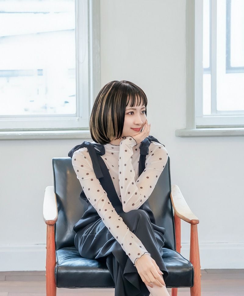 【公式サイト限定】PRISILA Limi手植えオールウィッグ(人毛ミックス)【シェリーボブ】LA-003(S・Mサイズあり) モデル着用イメージ カラーZIGD:人毛ミックスインナーゴールド