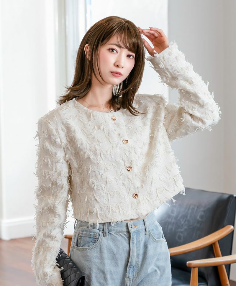 【公式サイト限定】PRISILA Limi手植えオールウィッグ(人毛ミックス)【フラネレイヤーミディ】品番/LA-004　カラー/ZMB:人毛ミックスマロンブラウン　着用イメージ16