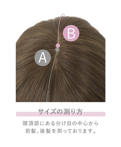 【公式サイト限定】PRISILA Limi手植えオールウィッグ(人毛ミックス)【ローザカールロング】LA-005(S・Mサイズあり) カラーチャート　サイズ計測方法
