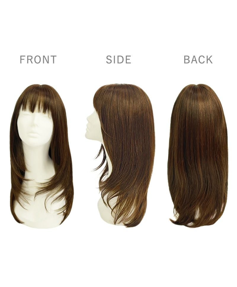 【公式サイト限定】PRISILA Limi手植えオールウィッグ(人毛ミックス)【フルールストレートロング】LA-006(S・Mサイズあり) マネキン着用　前後横