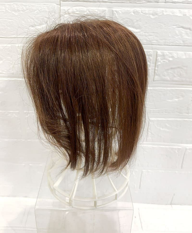 【WEB限定一点もの】総手植えカバーピースUMEDA-907-ZMB人毛ミックスマロンブラウン【梅田サロンカットウィッグ】