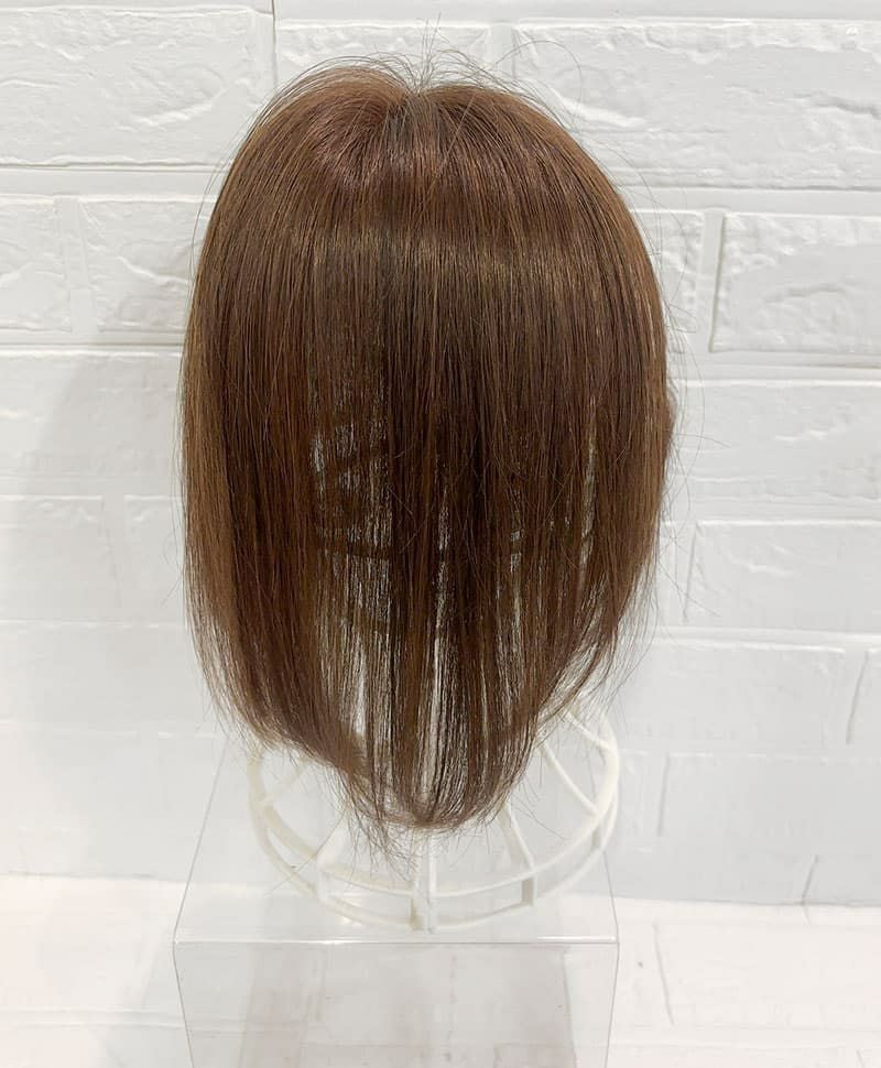 【WEB限定一点もの】総手植えカバーピースUMEDA-907-ZMB人毛ミックスマロンブラウン【梅田サロンカットウィッグ】