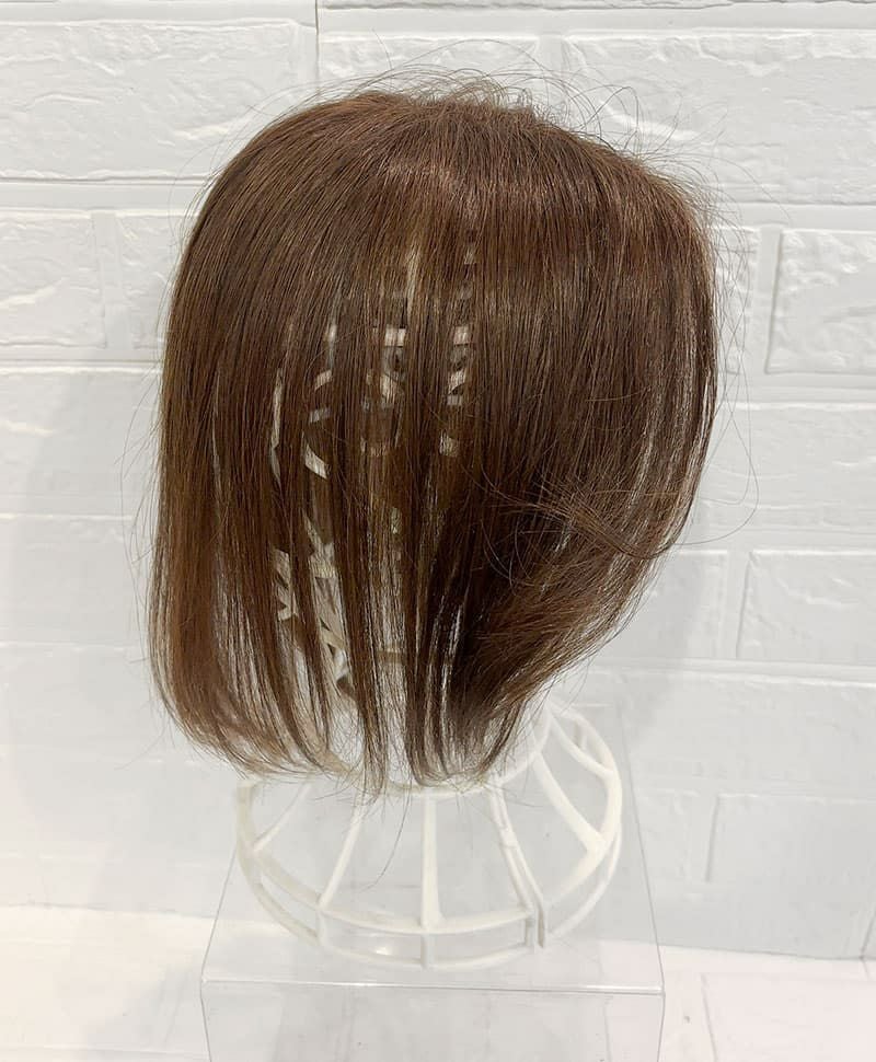 【WEB限定一点もの】総手植えカバーピースUMEDA-907-ZMB人毛ミックスマロンブラウン【梅田サロンカットウィッグ】