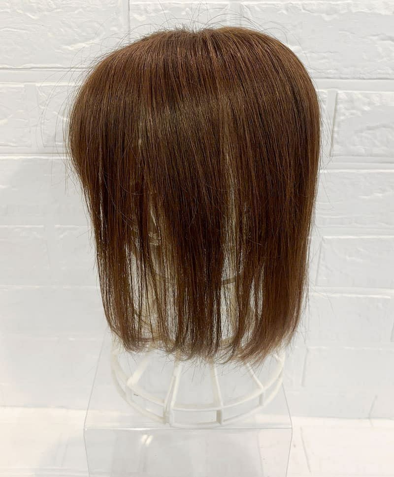 【WEB限定一点もの】総手植えカバーピースUMEDA-909-ZMB人毛ミックスマロンブラウン【梅田サロンカットウィッグ】