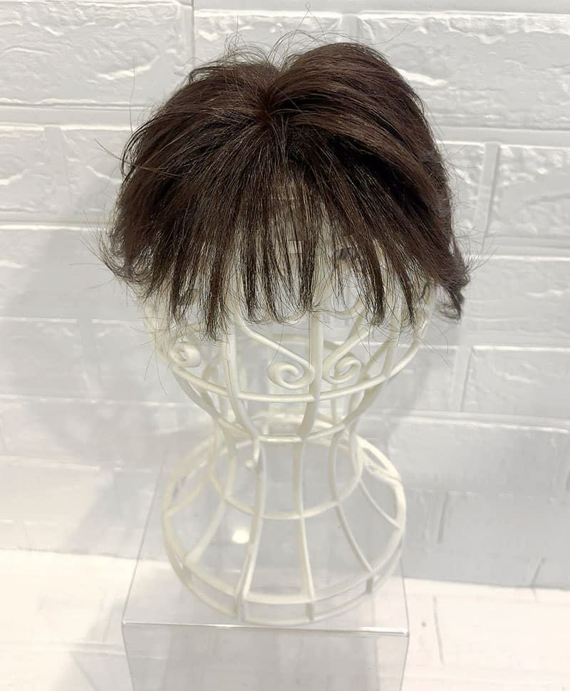 【WEB限定一点もの】総手植えカバーピースUMEDA-912-ZNC人毛ミックスナチュラルカラー【梅田サロンカットウィッグ】
