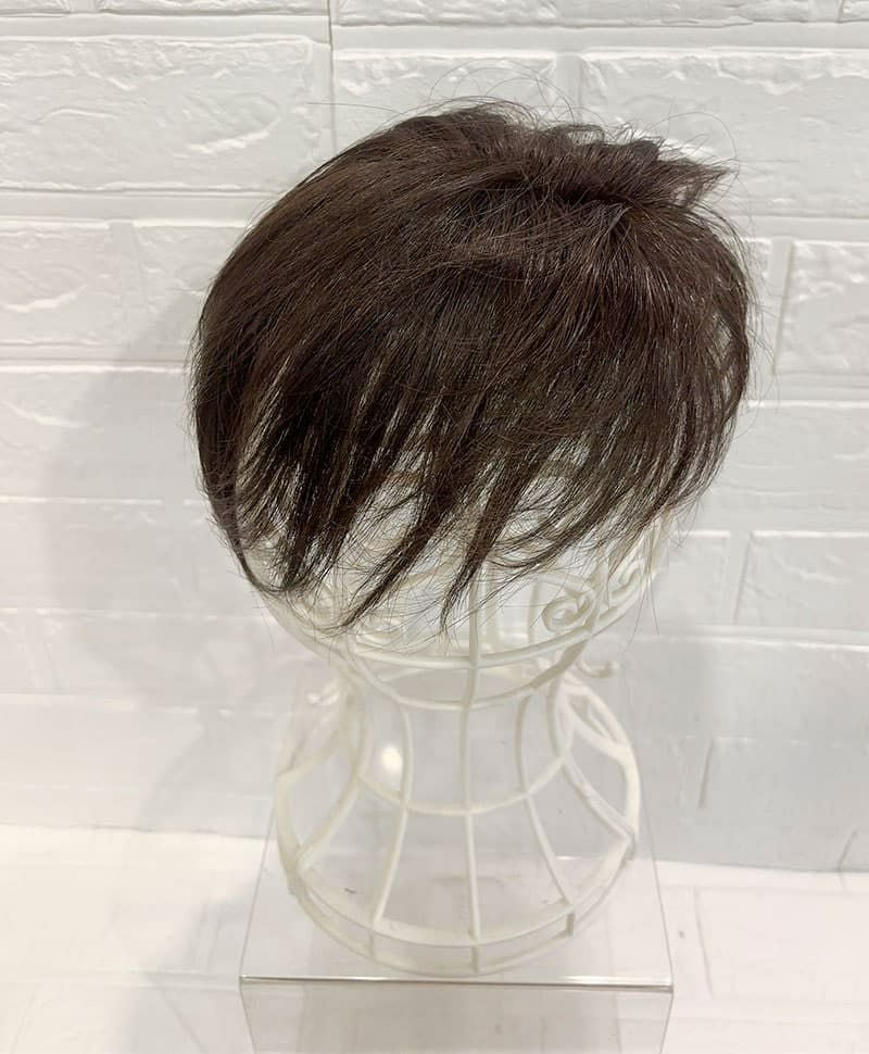 【WEB限定一点もの】総手植えカバーピースUMEDA-912-ZNC人毛ミックスナチュラルカラー【梅田サロンカットウィッグ】
