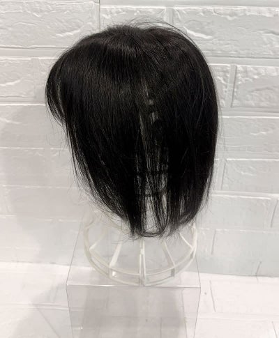 【WEB限定一点もの】総手植えカバーピースUMEDA-913-ZBK人毛ミックスブラック【梅田サロンカットウィッグ】