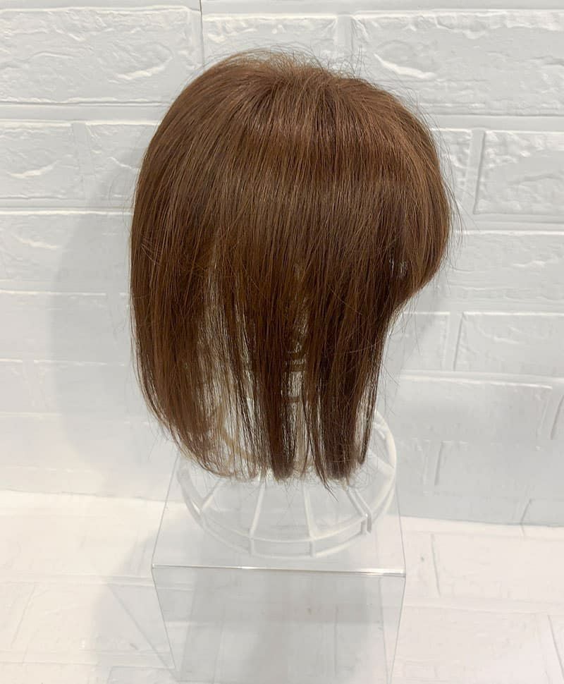 【WEB限定一点もの】総手植えカバーピースUMEDA-914-ZMB人毛ミックスマロンブラウン【梅田サロンカットウィッグ】