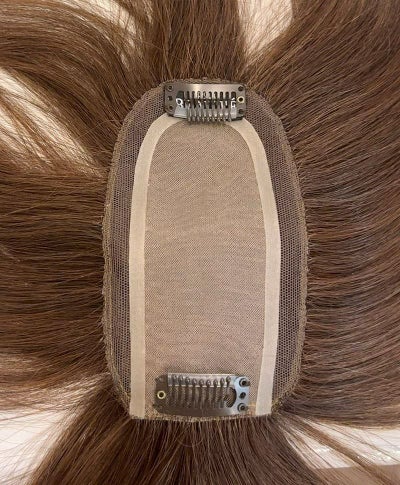 【WEB限定一点もの】総手植えカバーピースUMEDA-914-ZMB人毛ミックスマロンブラウン【梅田サロンカットウィッグ】裏側スキン