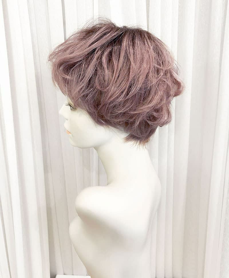 【WEB限定一点もの】マシンメイドグラデーションオールウィッグ【ショート】UMEDA-917-CTGL耐熱グレーラベンダー【梅田サロンカットウィッグ】