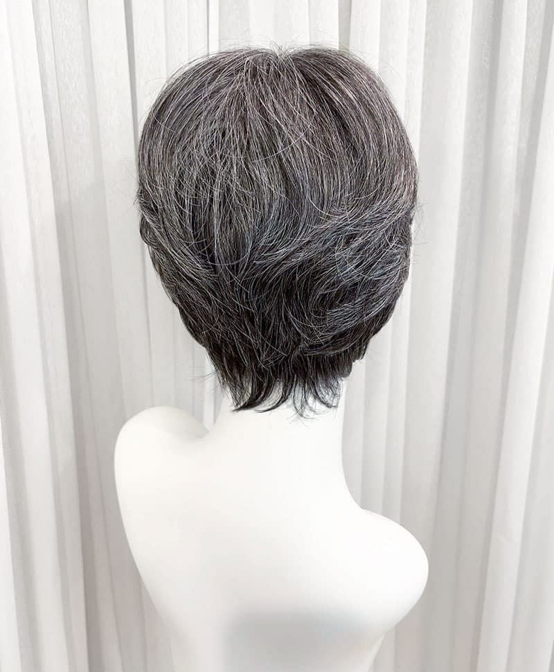  【WEBスペシャル限定一点もの】帽子タイプのオールウィッグ【ショート】UMEDA-921-TDGH耐熱ダークグレイヘア【梅田サロンカットウィッグ】