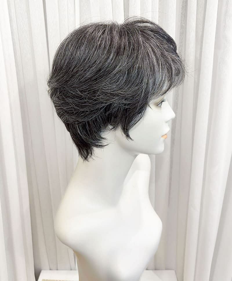  【WEBスペシャル限定一点もの】帽子タイプのオールウィッグ【ショート】UMEDA-921-TDGH耐熱ダークグレイヘア【梅田サロンカットウィッグ】
