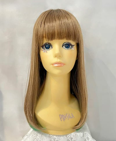 【WEB限定一点もの】【原宿店カットウィッグ】マシンメイドグラデーションオールウィッグ【ミディアム】PRIHARA-003-CTSBR(カスタムアレンジ)