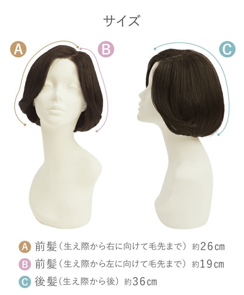 PRISILA Limi手植えオールウィッグ(人毛ミックス)【マノンワンレンボブ】LA-007 モデル画像 スペック