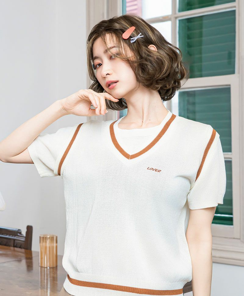 PRISILA Limi手植えオールウィッグ(人毛ミックス)【ミレーヌウェーブボブ】LA-008 モデル画像 ZHM：人毛ミックスハイメッシュ