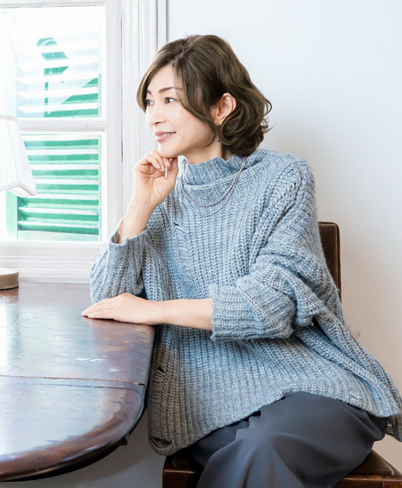 PRISILA Limi手植えオールウィッグ(人毛ミックス)【ミレーヌウェーブボブ】LA-008 モデル画像 ZHM：人毛ミックスハイメッシュ