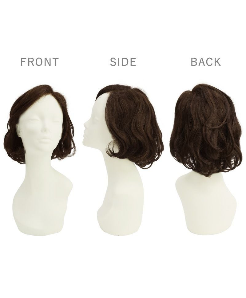 PRISILA Limi手植えオールウィッグ(人毛ミックス)【ミレーヌウェーブボブ】LA-008　マネキン着用