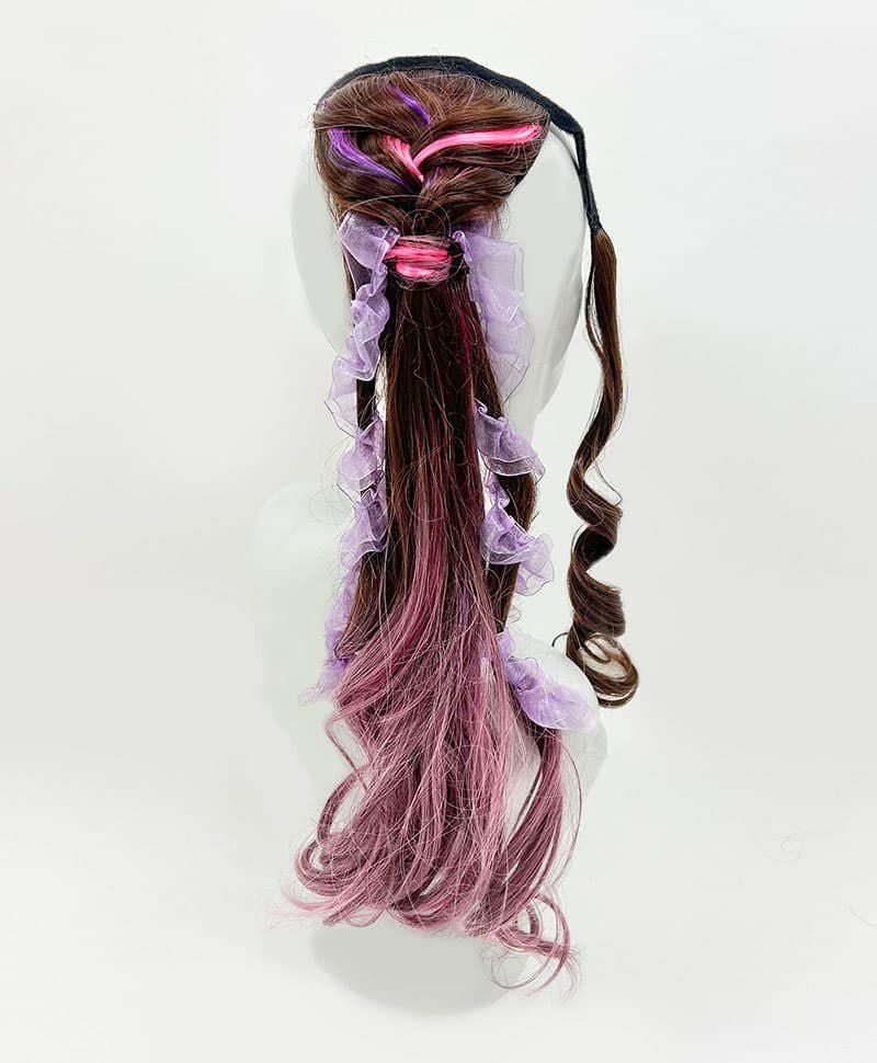 【WEB限定一点もの】グラデーションテールウィッグ【グラデカールポニー】UMEDA-925-BR-CTDP耐熱ダークプラム（アレンジ）【梅田サロンカットウィッグ】