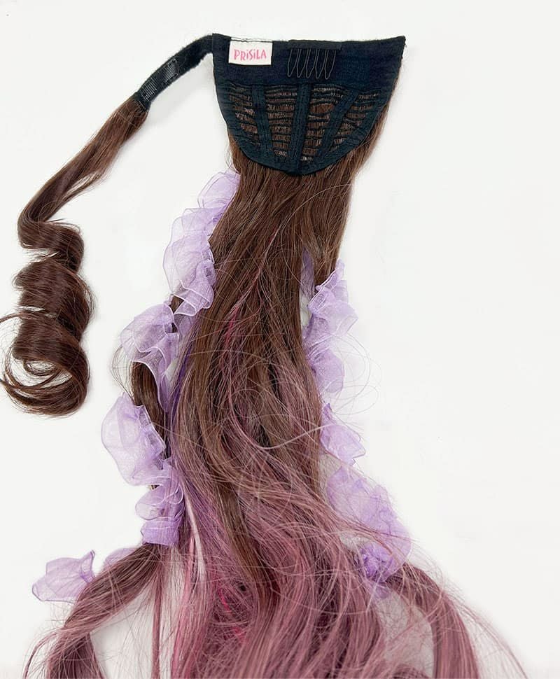 【WEB限定一点もの】グラデーションテールウィッグ【グラデカールポニー】UMEDA-925-BR-CTDP耐熱ダークプラム（アレンジ）【梅田サロンカットウィッグ】