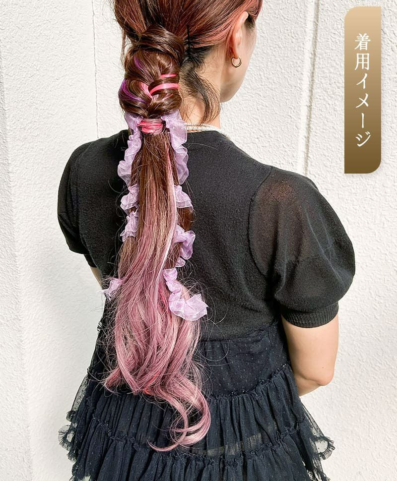 【WEB限定一点もの】グラデーションテールウィッグ【グラデカールポニー】UMEDA-925-BR-CTDP耐熱ダークプラム（アレンジ）【梅田サロンカットウィッグ】