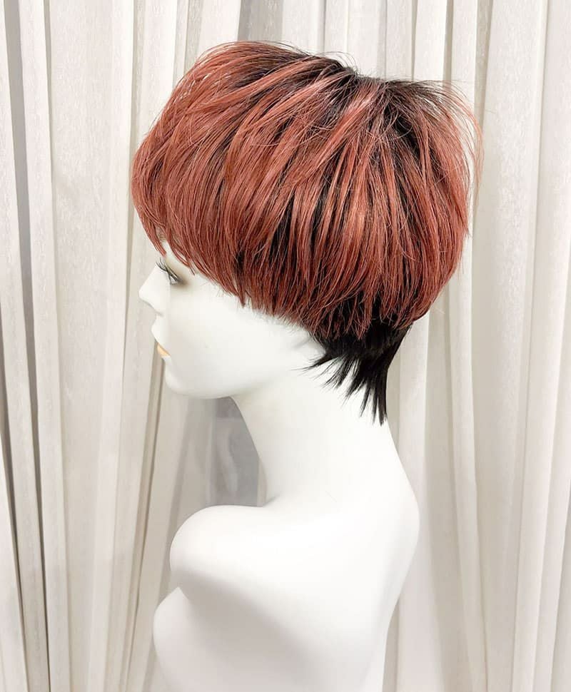 【WEB限定一点もの】マシンメイドグラデーションオールウィッグ【ショート】UMEDA-937-CTCB耐熱カッパーブラウン【梅田サロンカットウィッグ】