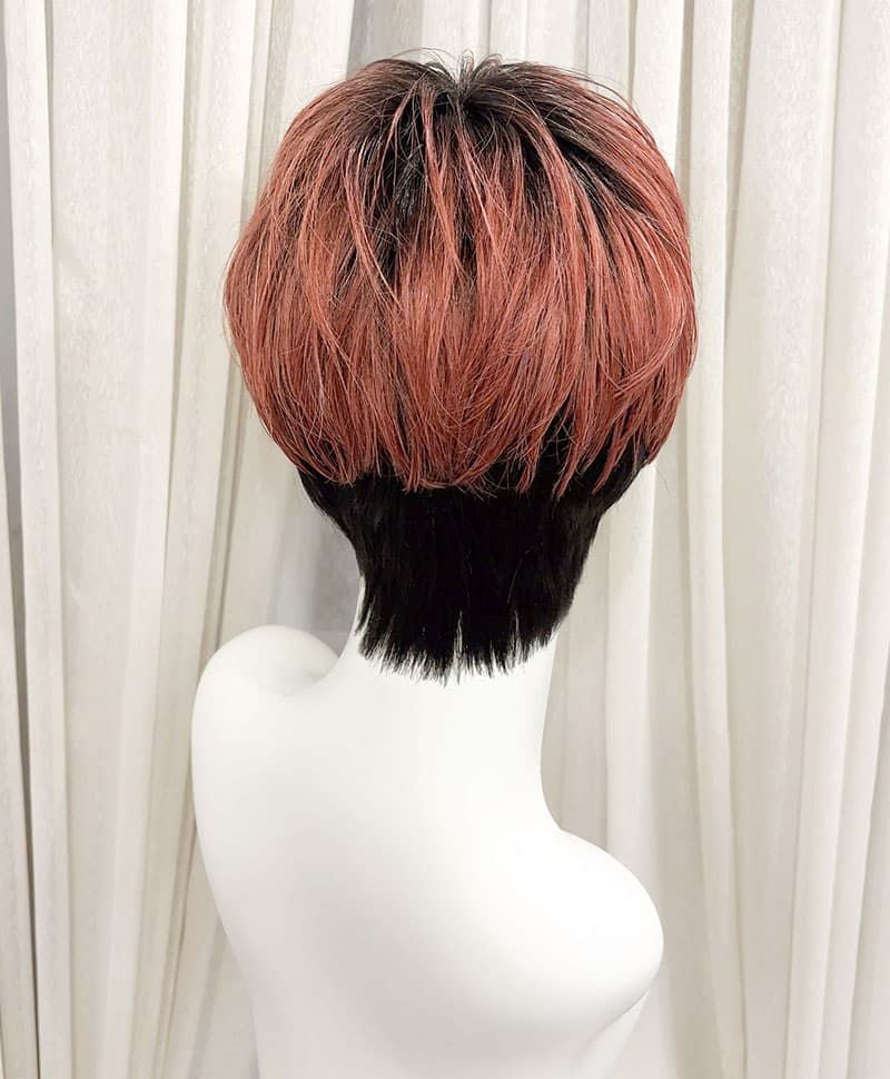 【WEB限定一点もの】マシンメイドグラデーションオールウィッグ【ショート】UMEDA-937-CTCB耐熱カッパーブラウン【梅田サロンカットウィッグ】