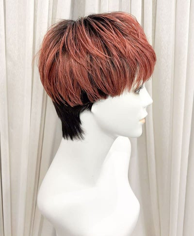 【WEB限定一点もの】マシンメイドグラデーションオールウィッグ【ショート】UMEDA-937-CTCB耐熱カッパーブラウン【梅田サロンカットウィッグ】