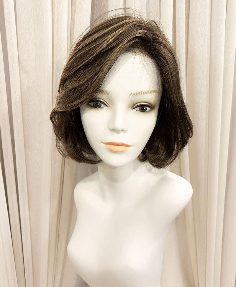  【WEB限定一点もの】手植えオールウィッグ【ボブ】UMEDA-941-ZHM人毛ミックスハイメッシュ【梅田サロンカットウィッグ】Mサイズ