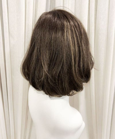  【WEB限定一点もの】手植えオールウィッグ【ボブ】UMEDA-941-ZHM人毛ミックスハイメッシュ【梅田サロンカットウィッグ】Mサイズ