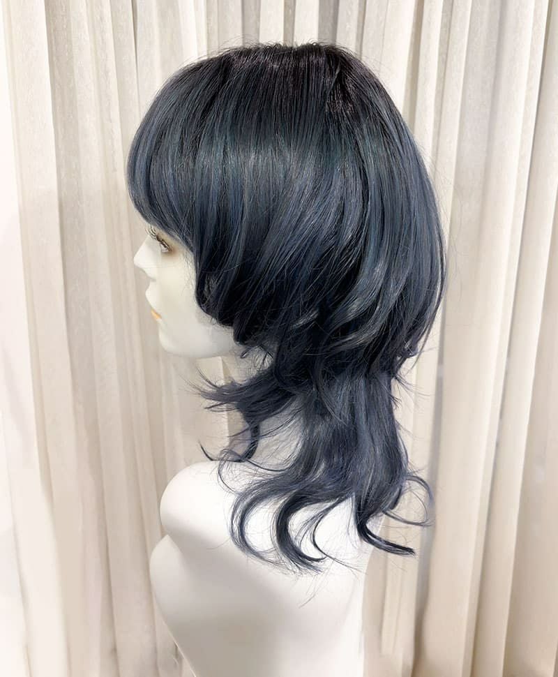 【WEB限定一点もの】マシンメイドグラデーションオールウィッグ【ミディアム】UMEDA-946-CTCL耐熱クラウドブルー【梅田サロンカットウィッグ】