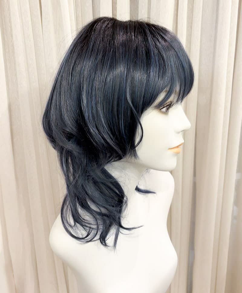 【WEB限定一点もの】マシンメイドグラデーションオールウィッグ【ミディアム】UMEDA-946-CTCL耐熱クラウドブルー【梅田サロンカットウィッグ】