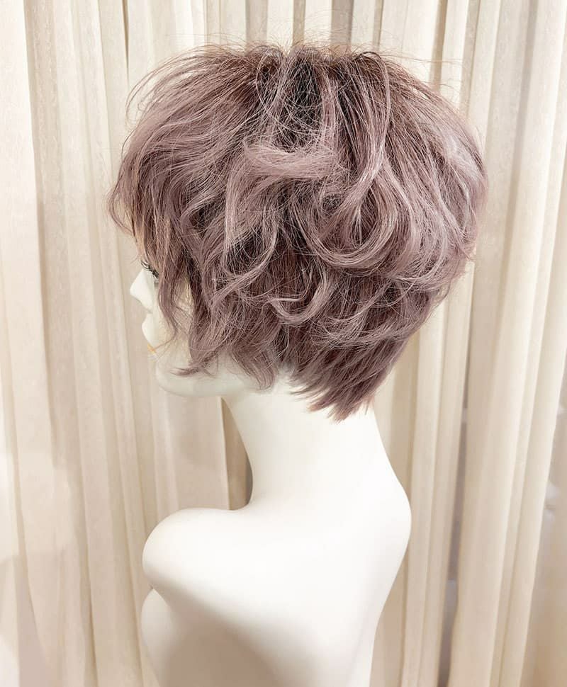 【WEB限定一点もの】マシンメイドグラデーションオールウィッグ【ショート】UMEDA-948-CTGL耐熱グレーラベンダー【梅田サロンカットウィッグ】
