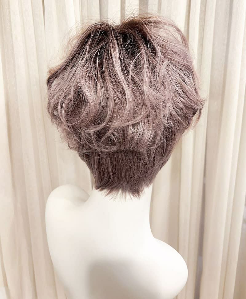 【WEB限定一点もの】マシンメイドグラデーションオールウィッグ【ショート】UMEDA-948-CTGL耐熱グレーラベンダー【梅田サロンカットウィッグ】
