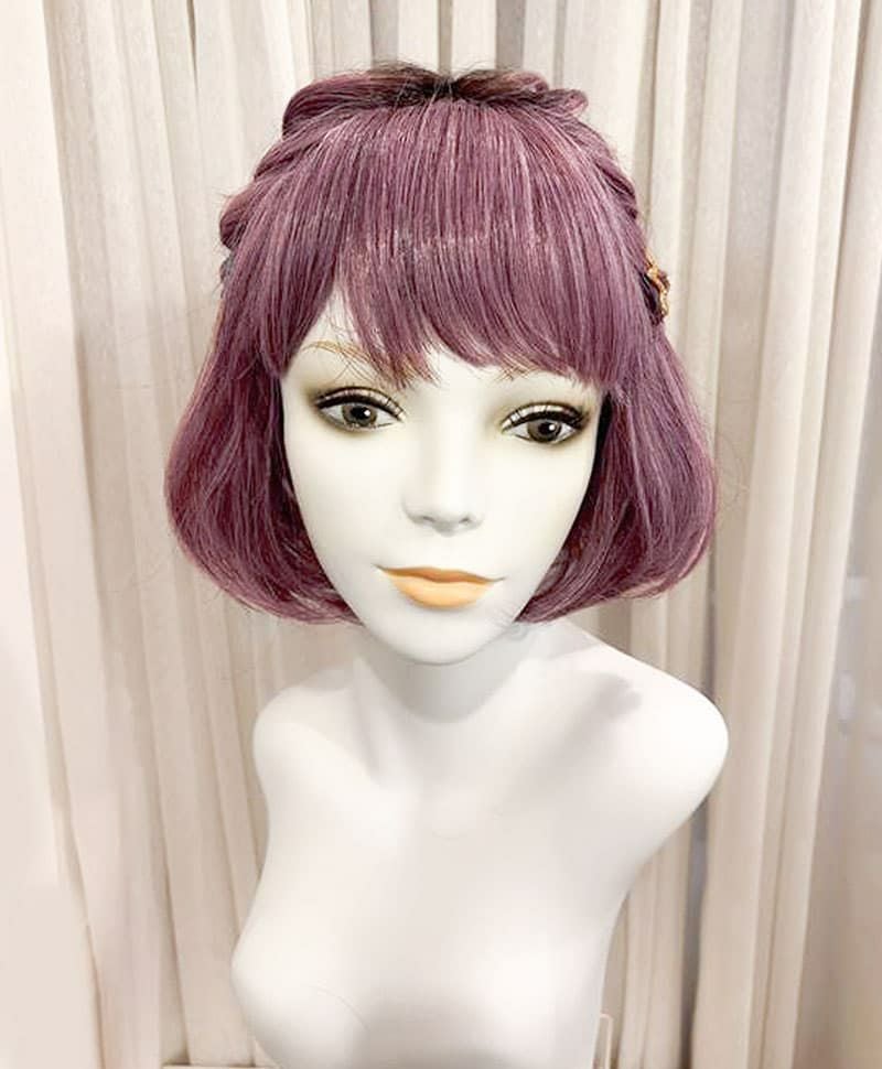  【WEB限定一点もの】マシンメイドグラデーションオールウィッグ【ボブ】UMEDA-950-CTDP耐熱ダークプラム（アレンジ）【梅田サロンカットウィッグ】