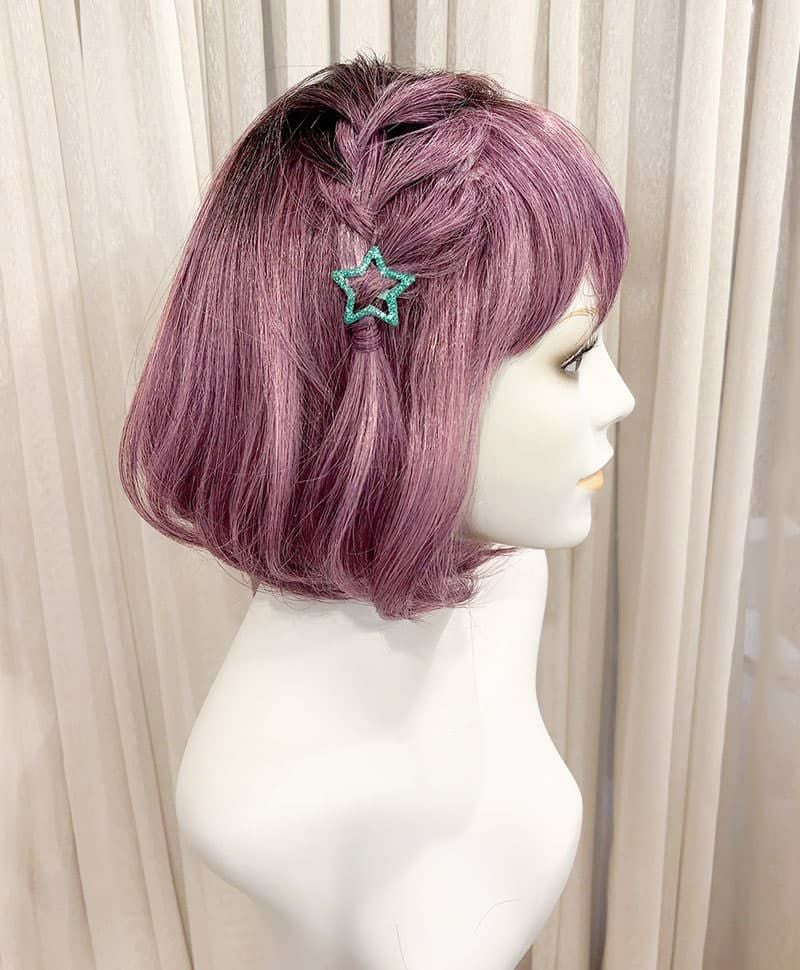  【WEB限定一点もの】マシンメイドグラデーションオールウィッグ【ボブ】UMEDA-950-CTDP耐熱ダークプラム（アレンジ）【梅田サロンカットウィッグ】