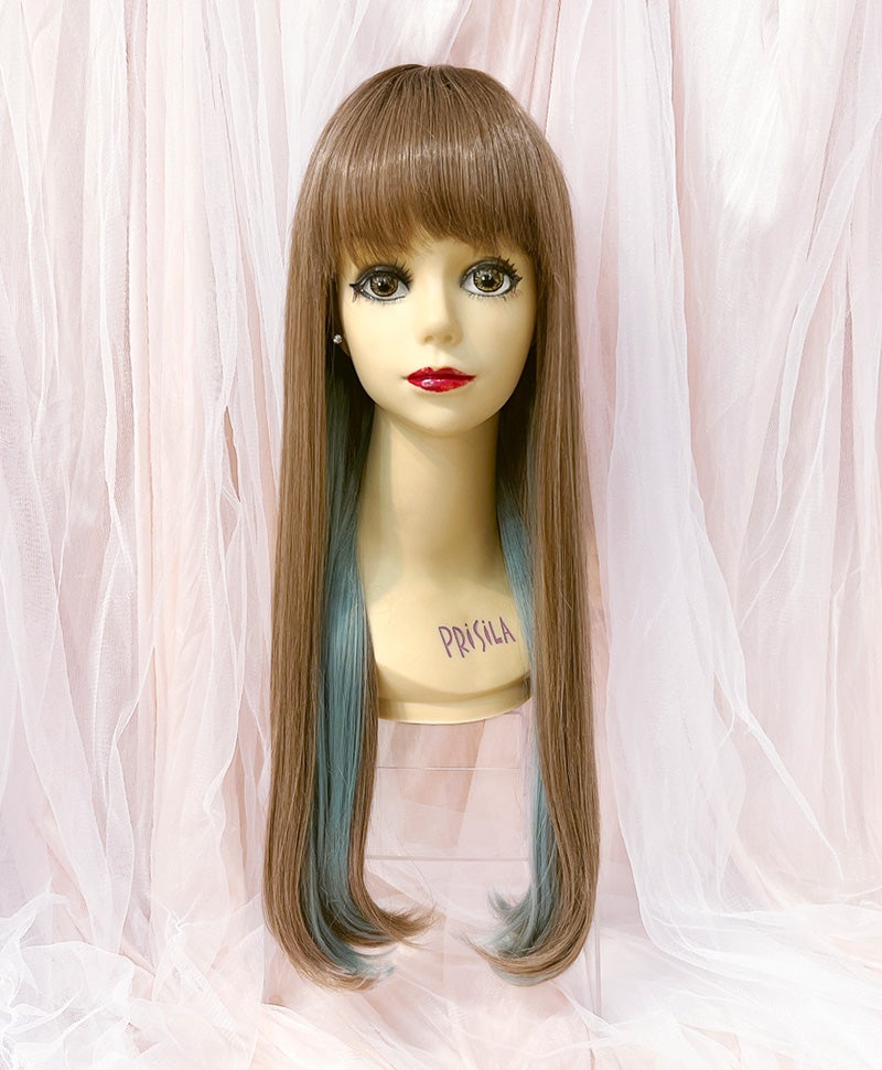 【WEB限定一点もの】【原宿店カットウィッグ】マシンメイドグラデーションオールウィッグ【ロング】PRIHARA-037-CTSBR(カスタムアレンジ)