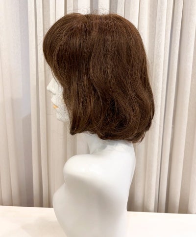 【WEB限定一点もの】手植えオールウィッグ【ボブ】UMEDA-959-ZMB人毛ミックスマロンブラウン【梅田サロンカットウィッグ】Mサイズ