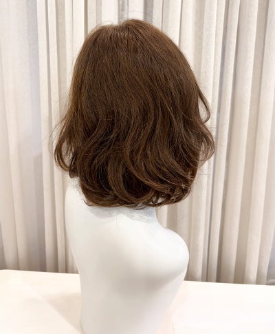 【WEB限定一点もの】手植えオールウィッグ【ボブ】UMEDA-959-ZMB人毛ミックスマロンブラウン【梅田サロンカットウィッグ】Mサイズ
